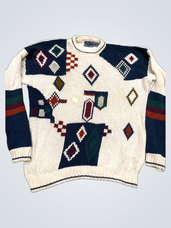 ETCHINGS Geometric Pattern Sweater