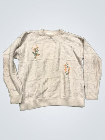 Carriage Court Beige bestickter Pullover