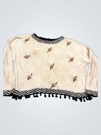 Carole Little bestickter Pullover