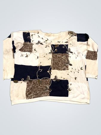Patchwork-Strickpullover