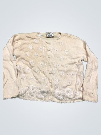 Heirloom Collectibles Cremebestickter Cardigan