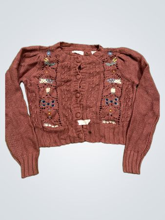 Luckyleo Bestickter Strickcardigan