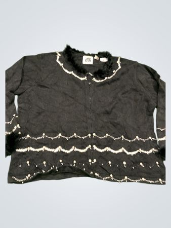 Storybook Knits Schwarzer verzierter Cardigan