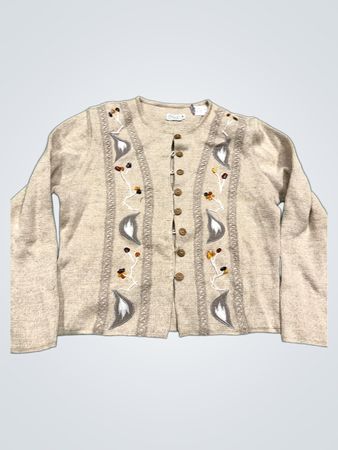 Natürlicher Stil gestickter Cardigan