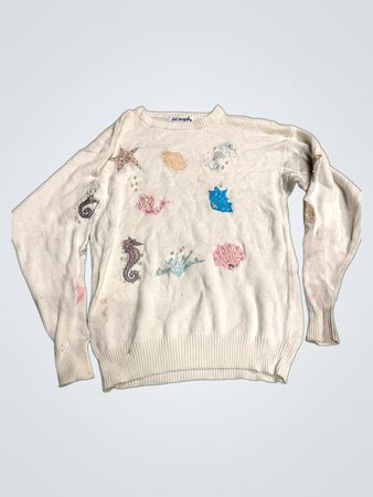Sail Away Damen Weißer Nautischer Thema Pullover