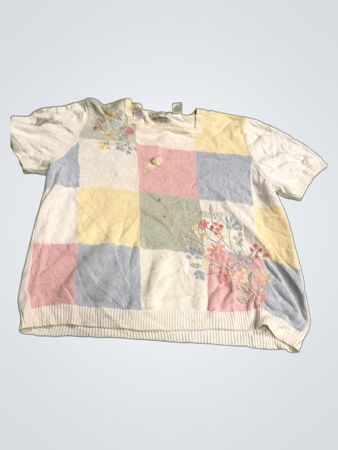 Shirley Wells Patchwork Floral Sweater