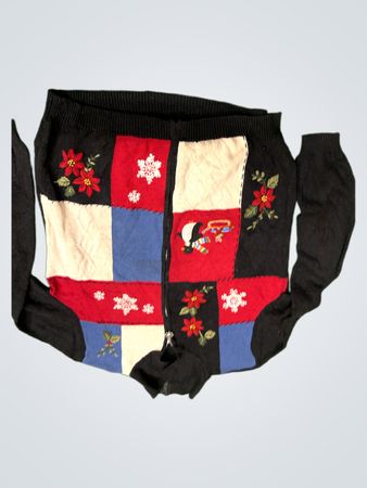 Alfred Dunner Weihnachts-Patchwork-Pullover