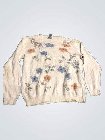 Alfred Dunner Damen Floral Strickpullover