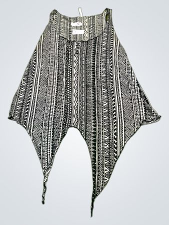 Stradivarius Schwarz-weiß gemustertes Tanktop