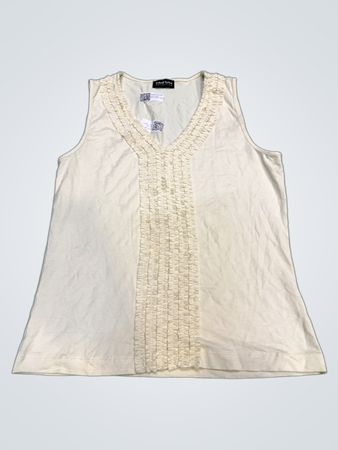 TAIFUN COLLECTION ärmelloses V-Ausschnitt-Top mit Rüschen