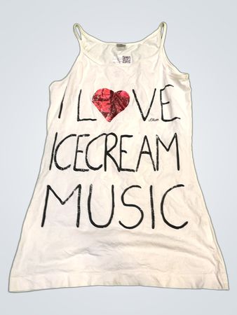 Ich liebe Eiscreme Musik Tank Top