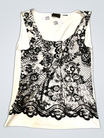 LOCKLER White Lace Tank Top