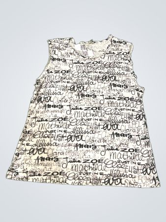 Ärmelloses Top mit Namensdruck