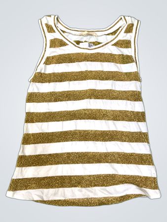 Gold und weiß gestreiftes Tanktop