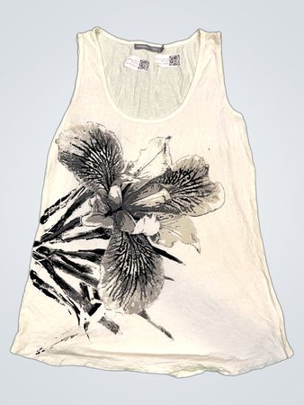 3SUISSESCOLLECTION Weißes Tanktop mit floralem Druck