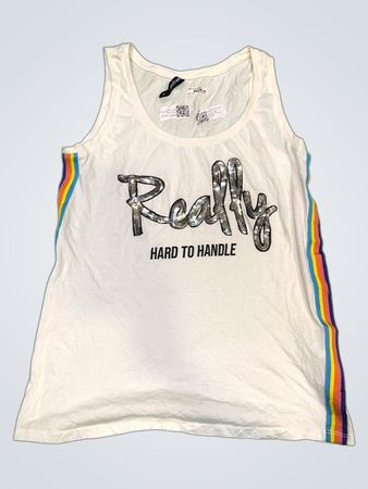Seite "Wirklich" Schwer zu Handhabendes Tanktop mit Regenbogenstreifen