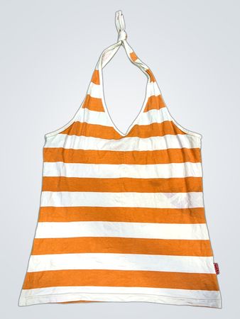 Blind Date Lässige Kleidung Gestreifter Neckholder-Top
