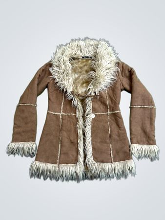 Tally Weijl Faux Suede Fur Trimmed Jacket