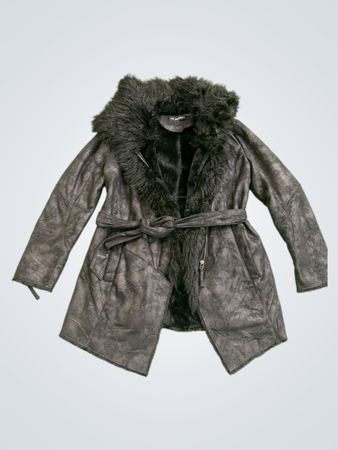 Le Jarret Black Faux Fur Lined Coat