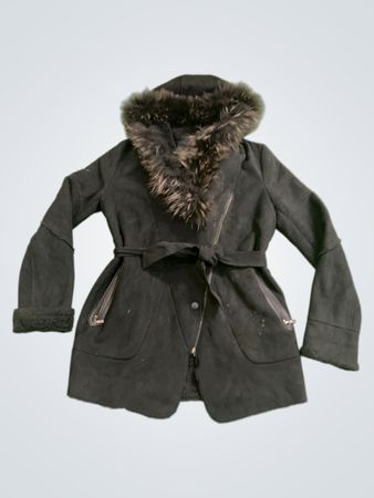 Cynthia Rowley Faux Fur Trimmed Coat