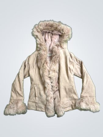 CHIC&JEUNE PARIS Faux Fur Trimmed Hooded Jacket
