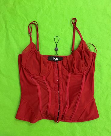 EGO Red Corset Top
