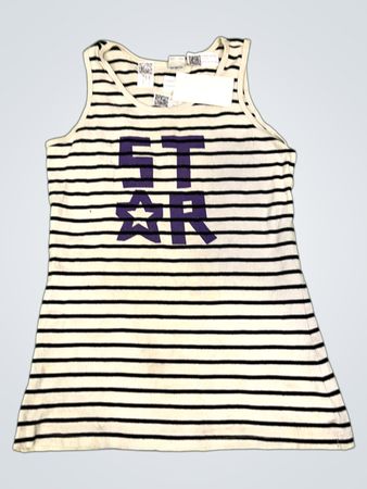 POCOPIANO gestreiftes Tanktop mit STAR-Grafik