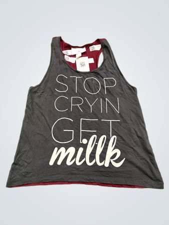 H&M "STOP CRYIN GET milk" Grafik Tanktop