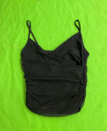 SASCH Black Ruched Cami Top