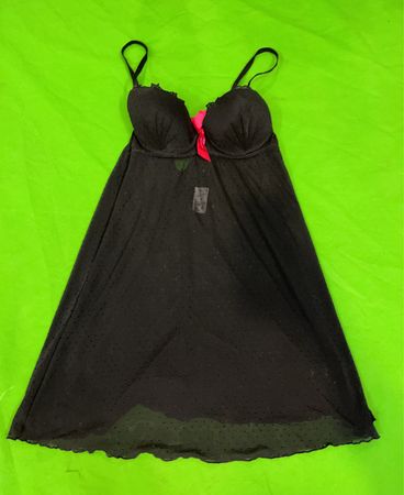 Schwarze Babydoll-Unterwäsche