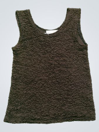 Braunes strukturiertes Tanktop