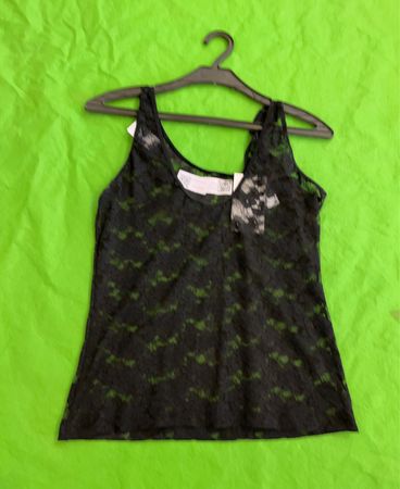Vintage Vanguard Schwarzes Spitze Tanktop