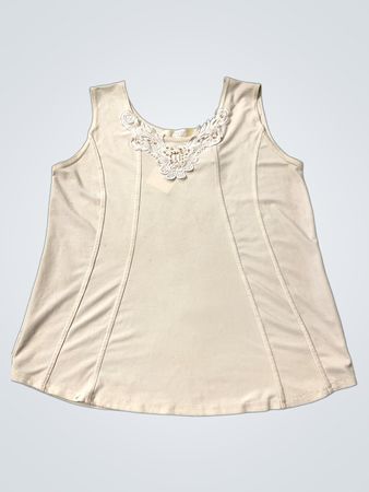 ZIZZI Damen Spitzenverzierter Ärmelloser Top
