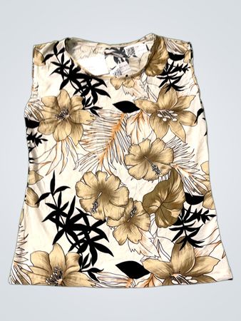 Ärmelloses Oberteil mit Blumenmuster