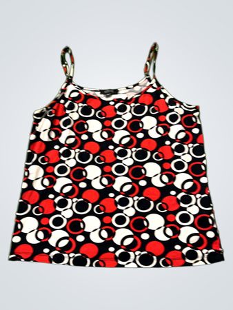 BARISAL Damen Circle Print Spaghetti-Träger Tanktop