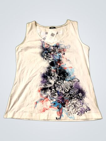 G.W. White Ärmelloses Tank-Top mit floralem Druck