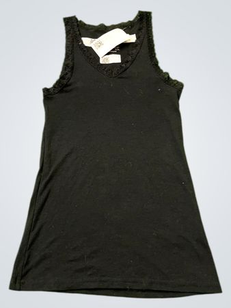 Love to Lounge Schwarzes Tanktop mit Spitzenbesatz