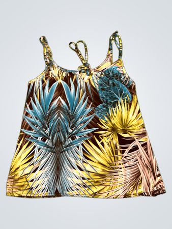 Tanktop mit Palmblatt-Print