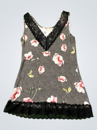Vintage Vanguard Blumen Spitze Trim Tank Top