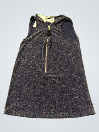 Tique à faire Girls Navy Sparkle Zip Front Dress