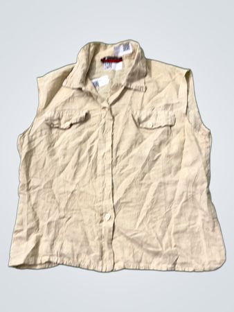 Teddy ärmelloses Button-Up Hemd