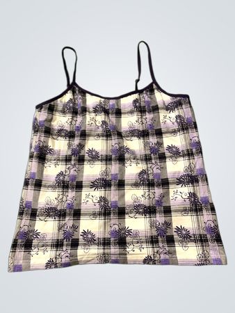 OUTFIT FASHION Damen Karo Blumen Tanktop