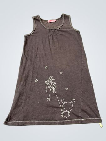 NKY Mädchen ärmelloses Kleid mit Kaninchen- und Sternendruck