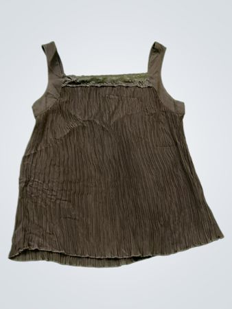 Braunes strukturiertes Tanktop