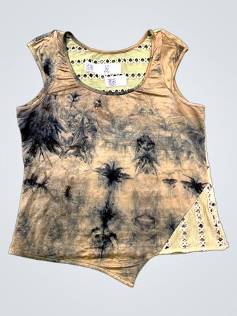 KaliOrea Damen Ärmelloses Tie-Dye Top