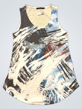 La Mode Est À Vous Abstract Print Tank Top