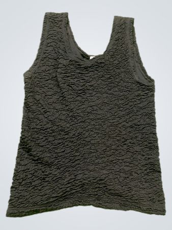 Vintage Vanguard Schwarzes Texturiertes Trägershirt