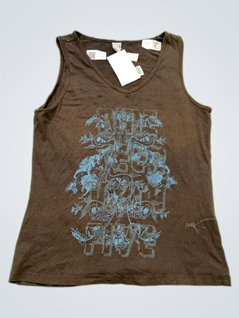 CECILIA CLASSICS Braunes Grafik-Top