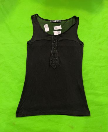 Cache Cache Schwarzes Ärmelloses Tanktop