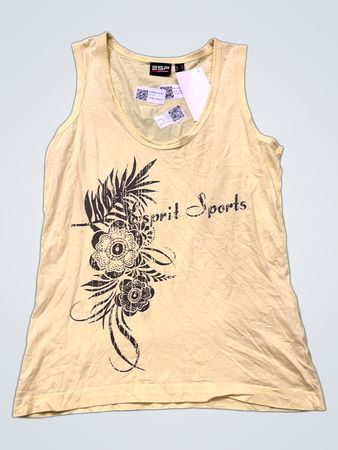 ESPrit Sports Gelbes Trägershirt mit floralen Design